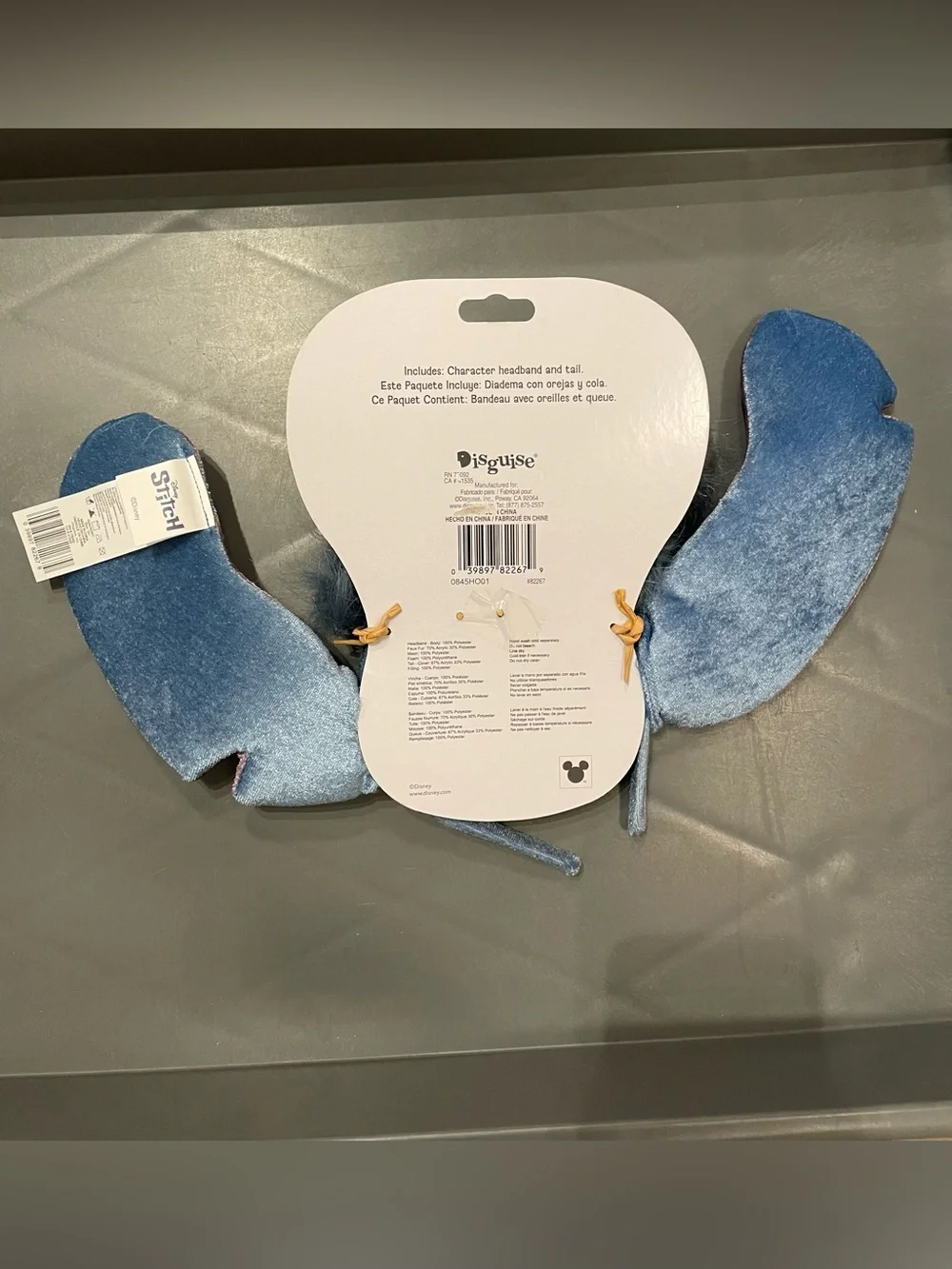 Disney Lilo & Stitch Stitch Classic Adult Accessory Kit Headband & Tail New - Picture 2 of 6